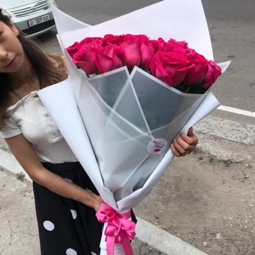 Розы голландские 21 шт 70 см